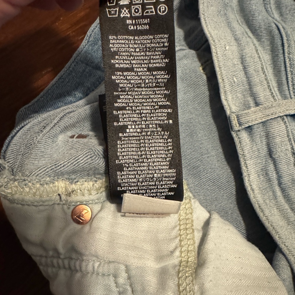 7 For All Mankind Light Blue Straight Leg Jeans - Picture 5 of 11